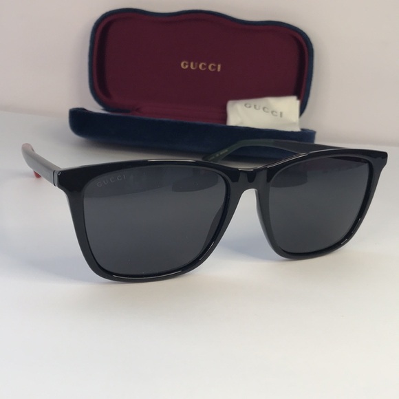 💯 - New Authentic Gucci Dark Grey Polarized Square Men's Sunglasses GG0404S … - Picture 7 of 13